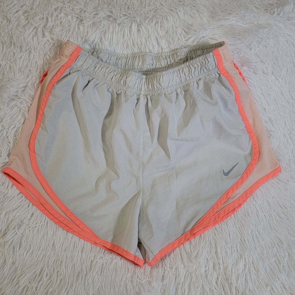 Nike Women's Gray and Pink Athletic Shorts